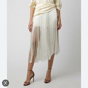 Magda Butrym Wels silk fringe midi dress
